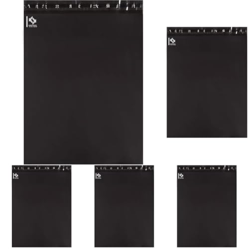 KKBESTPACK 100 Pcs 12x15.5 Poly Mailer Envelopes Shipping Bags Self Adhesive Waterproof Bags (Black), 12 x 15.5 (Pack of 5) - color: Black, size: 12" x 15.5" 100pcs (Pack of 5)