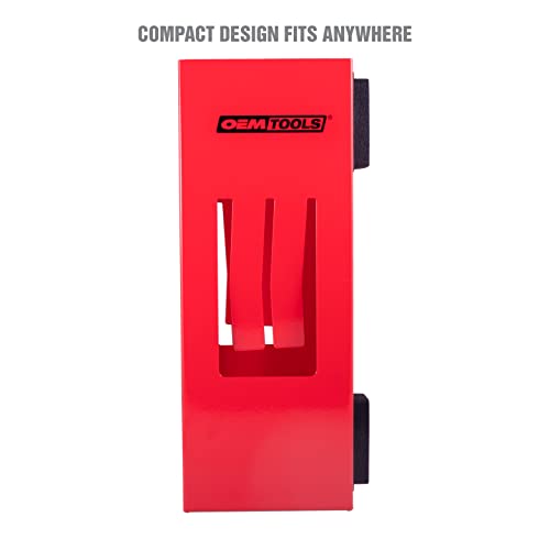 OEMTOOLS 23123 Red Magnetic Glove Dispenser, Disposable Gloves Box Holder, Magnetic Glove Box Holder for Wall Mount - color: Red