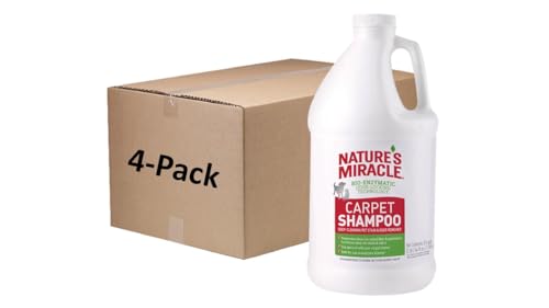 Nature's Miracle Carpet Shampoo Pet Stain & Odor Remover, 64 oz (4 Pack) - size: 64 Ounce (Pack of 4)