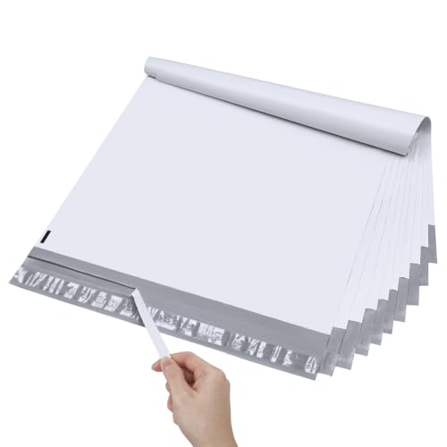 Metronic Poly Mailers 14.5x19 100Pcs White Large Shipping Bags for Clothes - color: White, size: 14.5x19 100PC - Upgraded Version