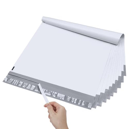 Metronic Poly Mailers 14.5x19 100Pcs White Large Shipping Bags for Clothes - color: White, size: 14.5x19 100PC - Upgraded Version