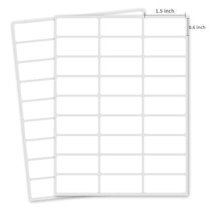 0.6×1.5 Inch Removable Blank Freezer Labels,Water/Oil/Tear Resistant/Ink Won't Smudge No Residue (405 pcs,1 Bag) - size: 0.6×1.5 inch