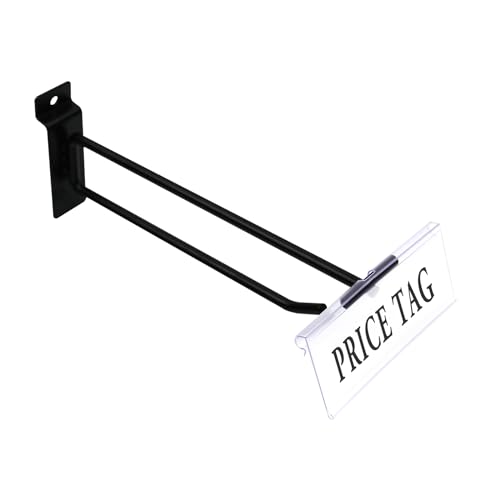 CNQLIS 25 Pack 8 Inch Slatwall Hooks with Label Holder