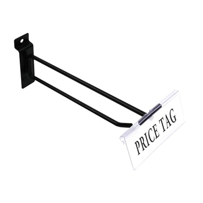 CNQLIS 25 Pack 8 Inch Slatwall Hooks with Label Holder
