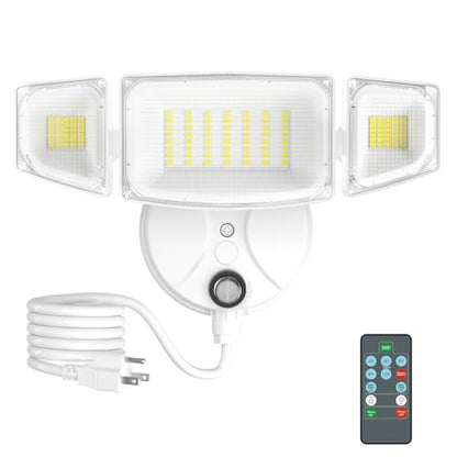 iMaihom Dusk to Dawn Outdoor Lighting, Plug in Flood Light, Remote, White - color: White