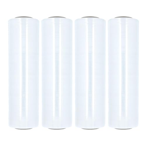 PSBM Cast Hand Plastic Stretch Wrap/Shrink Film 18" x 1500 Ft 90 GA 4 Rolls - size: 18 Inch, style: 90 GA