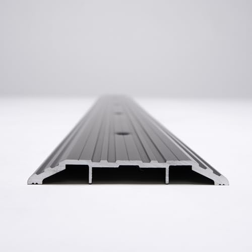 Aluminum Thresholds Extra Width 5"-6"-7"-8"-9"-10" Inch - Residential/Commercial use. Saddle/Handicap Easy Installing and Accessible/Fireproof Rated high-Quality (4"x72") - size: 4"x72"
