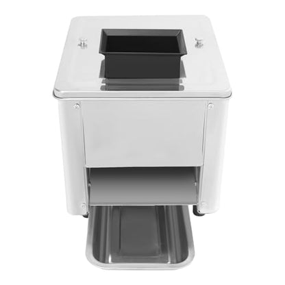 Meat Cutter Machine, 3.5/5/7/10/15mm Commercial Stainless Steel Electric Meat Slicer with Tray Handles 330 lbs/h 310RPM Shredded Cutting Machine for Fresh/Defrosted Meat Lamb Beef (3.5mm/0.14, 850W) - size: 3.5mm/0.14