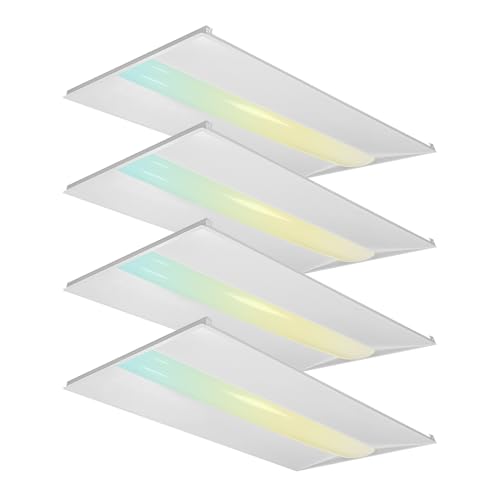2x4 LED Troffer Light with Sensor Base Ready, ETL Listed, 4PK - style: 4PK Light Fixture
