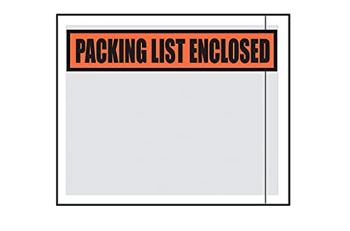 10 x 12" Clear Large Packing List Envelopes (500 Envelopes) - Laddawn 3877