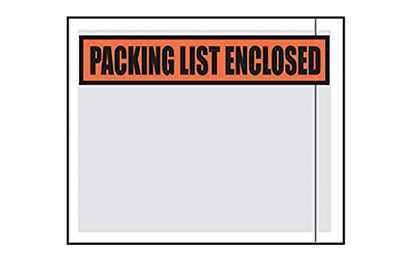 10 x 12" Clear Large Packing List Envelopes (500 Envelopes) - Laddawn 3877