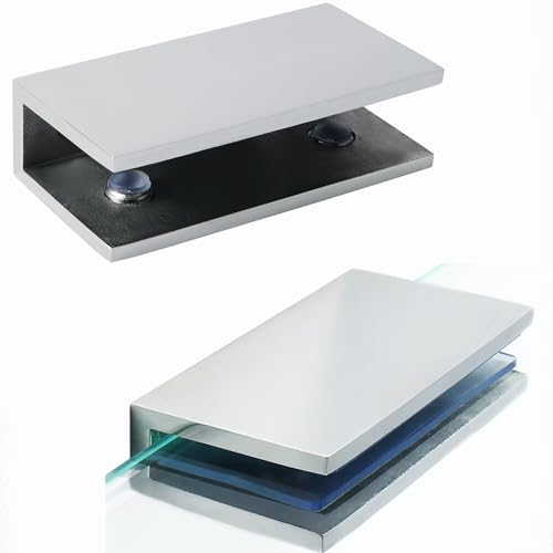 Alise Glass Shelf Brackets, Fits 8–12 mm Glass for Shower Use, 2 Pack - color: Polished Chrome