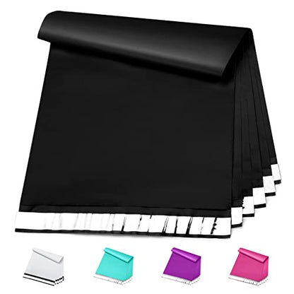 Metronic Poly Mailers 14.5x19 200Pcs Large Shipping Bags for Clothing Black - color: Black, size: 14.5x19 200PC