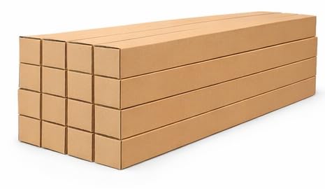 4" x 4" x 36" Corrugated Shipping Boxes–Kraft Rigid Cardboard Boxes for Long Items | Packing Boxes for Posters, Tubes, & Parts (Multiple Pack Sizes) (4 x 4 x 36" (Pack of 5)) - size: 4 x 4 x 36" (Pack of 5)