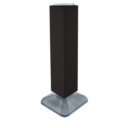 Azar Displays 703387-BLK Standard Four-Sided Interlocking Pegboard Tower, Black Solid - color: Black