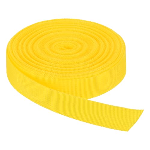 Nylon Webbing Strap, 10 Yards x 1 Inch Polypropylene Webbing Lightweight Strapping Backpack Band for DIY Gear Repair Outdoor Luggage Cargo Straps, Bright Yellow - color: Bright Yellow, size: 10 Yards x 1 Inch