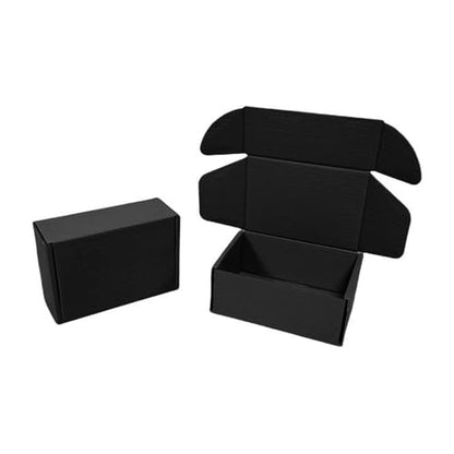 50 Pack 4.3x3.1x2 in Black Mini Shipping Boxes - color: Black, size: 4.3x3.1x2 in
