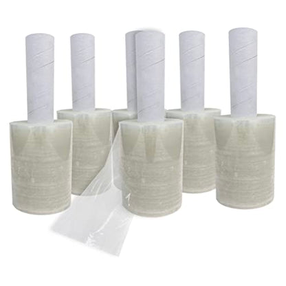 Stretch Film/Wrap for Packaging, Shipping, and protection, Stretch Wrap Mini 5" x 1000'- 6pk, Shrink Wrap Roll For Moving, Furniture, Pallets & Storage - size: Stretch Wrap Mini 5" x 1000'- 6pk