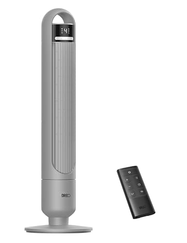 DREO Tower Fan for Bedroom, 26ft/s Velocity, 90° Oscillating, 8H Timer - color: Lizard Grey, size: 36 inch