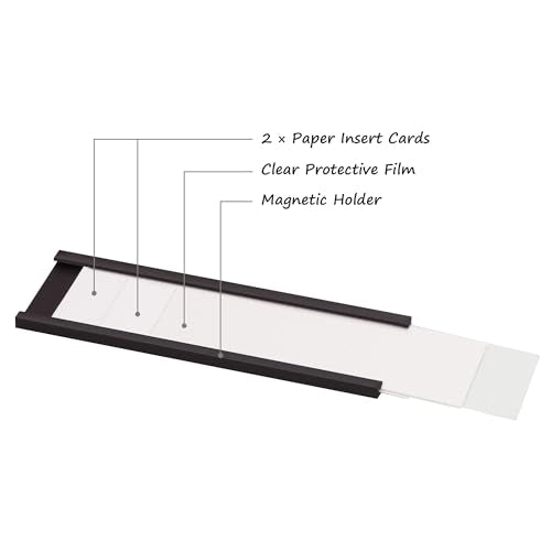 Realth Magnetic Label Holders 1'' x 2'' 30 Pack - size: 1'' x 2'', style: 30 Pack
