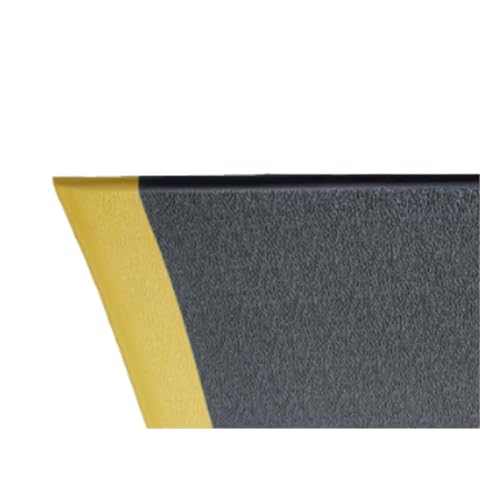 Guardian 24066001BY Soft Step Anti-Fatigue Floor Mat, Vinyl, 6'x 60', Black with Yellow Stripe - color: Black and Yellow, size: 720"L x 72"W x 0.4"Th