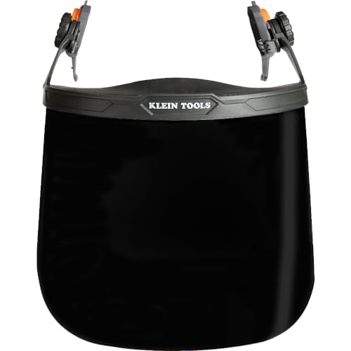 KLEIN TOOLS 60529 Full-Brim Hard Hat Face Shield, Gray Tint, One Size - size: Full Brim Gray