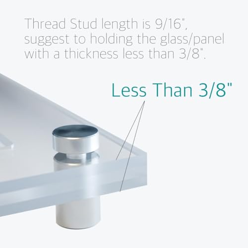 1/2 x 1-5/8 Inch Standoff Screws for Acrylic - Lantee Stainless Steel Glass Sign Standoff Mounts Hardware Bolts (12 x 40mm, 12 Pcs) - color: Silver, size: 1/2" x 1-5/8" / 12 x 40mm
