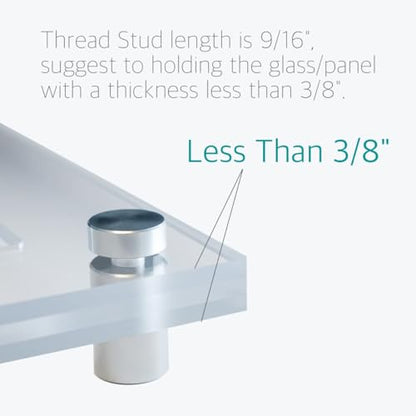 1/2 x 1-5/8 Inch Standoff Screws for Acrylic - Lantee Stainless Steel Glass Sign Standoff Mounts Hardware Bolts (12 x 40mm, 12 Pcs) - color: Silver, size: 1/2" x 1-5/8" / 12 x 40mm