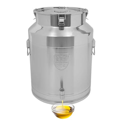 Thickened Stainless Steel Milk Can Large Liquid Container Storage,Stainless Steel Milk Bucket With Faucet, Sealing Lid and Carry Handle,for Wine, Oil Storage Transport (64L/16.90Gal) - size: 64L/16.90Gal