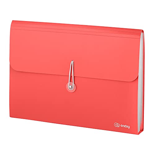 Accordion File Organizer 13 Pocket Expanding File Folder with Labels, Accordion File Organizer Letter Size Letter A4 Paper for Receipts, Bills and Documents 13" x 9.5” –By Enday - color: Red, size: 13 POCKET