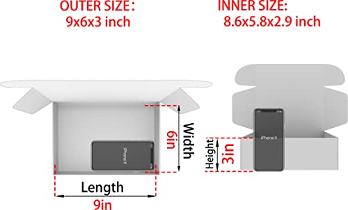Small 9x6x3 Pink Shipping Boxes for Packaging Small Business Set of 25 Cardboard Cardboard Mailer Boxes for Shipping Mailing - color: Pink, size: 9x6x3 inch