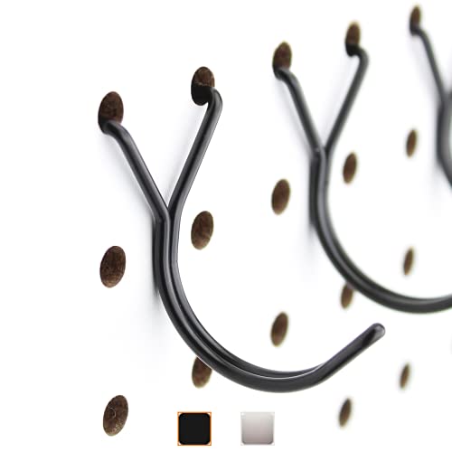 Steel Pegboard Hooks 25-Pack 1.5in J-Hook, Black - Will Not Fall Out - Fits Any Peg Board - Multipurpose - Organize Necklaces, Jewelry, Retail Items, Keys, Craft or Supplies - color: Black, size: 1.5” - 25Pack