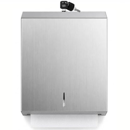 Stainless Steel Paper Towel Dispenser Wall Mount for Commercial Bathrooms - color: 3811-silver
