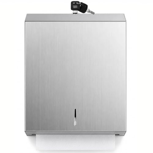 Stainless Steel Paper Towel Dispenser Wall Mount for Commercial Bathrooms - color: 3811-silver