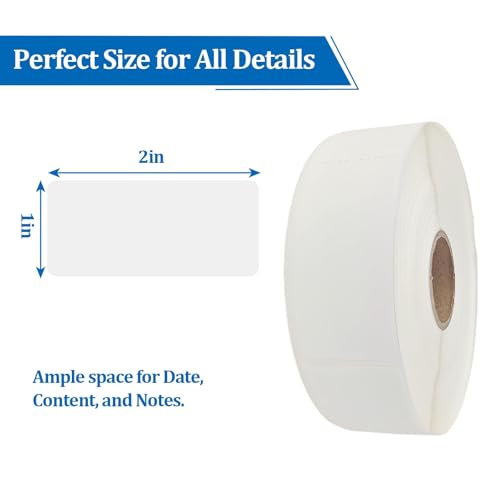 500 Pack Blank Removable Freezer Labels Food Labels for Containers, Pantry Organization Waterproof, Write-On Freezer Labels for Kitchen, Restaurant & Grocery （1 * 2 Inch） - size: 500 Pack
