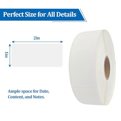 500 Pack Blank Removable Freezer Labels Food Labels for Containers, Pantry Organization Waterproof, Write-On Freezer Labels for Kitchen, Restaurant & Grocery （1 * 2 Inch） - size: 500 Pack