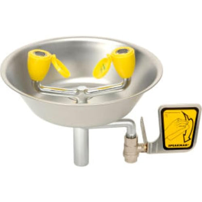 Speakman Traditional Series SE-582 Wall Mounted Eyewash with Stainless Steel Bowl, 3.2 gpm