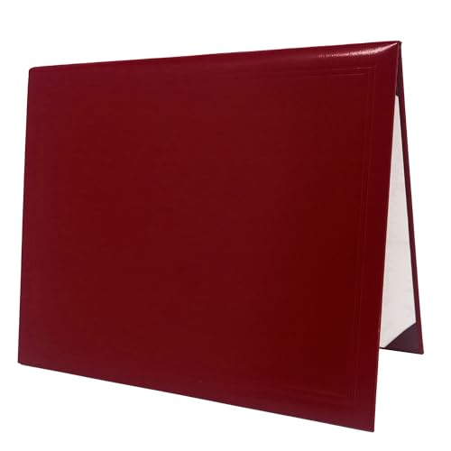 GraduationMall 11"x14" Smooth Padded Diploma Cover Certificate Holder Maroon - color: Maroon