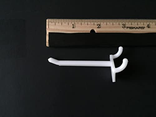 ProCraft 20 Locks 2 Keys 2" Locking White Plastic Peg Hooks for Pegboard