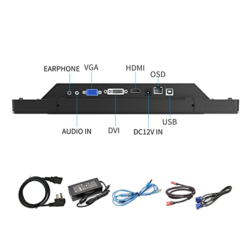 GreenTouch 13.3 Inch 10 Points Open Frame Touch Display, Industrial PCAP Touchscreen Monitor, VGA+HDMI+DVI Port - 16:9 - size: 13.3 in