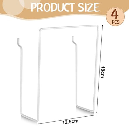 Blulu 4 Pcs White Pegboard Magazines Holder Literature Display Mail File Holder Books Wall Organizer Pegboard Shelf Hooks Accessories for Display Exhibitions Trade Show Shelf Office Kitchens - color: White