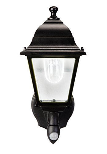 MAXSA 44219-RS Battery-Run Motion-Activated Outdoor Metal Sconce Black - color: Black, size: 6500K (Cool White) - Reshippable