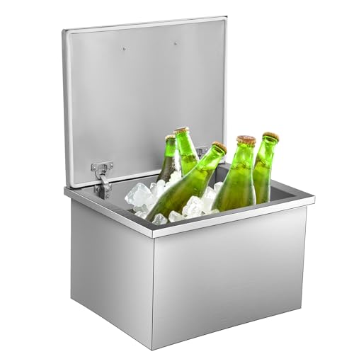 304 Stainless Steel Built-in Refrigerator Bin, Kitchen Cold Storage Container, Multiple Sizes (20x16x13 Inch Etc.), Commercial & Home Use Chilling Bin - size: 20''L x 16''W x 13''H