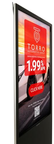 Displays2go Advertising Multimedia Kiosk - color: Black, size: 43"
