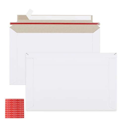 zmybcpack 100 Pack 6.3"x9.8" Rigid Mailer Self Seal Photo Document Mailer - size: 100 Pack 6.3x9.8inch