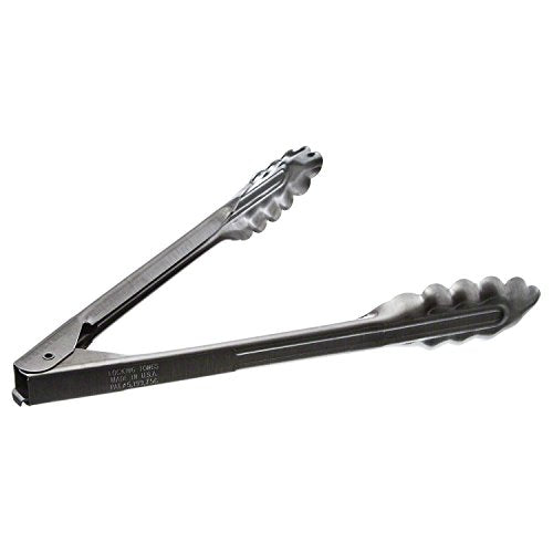 Edlund - 9 inch heavy duty stainless steel restaurant tongs with Lock - 4409 HDL - 2 pack - size: 9 Inch