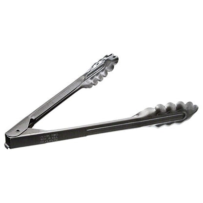 Edlund - 9 inch heavy duty stainless steel restaurant tongs with Lock - 4409 HDL - 2 pack - size: 9 Inch