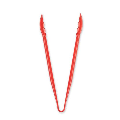 Carlisle FoodService Products 470905 Carly Salad Tong, 9" Utility Tong, Red, 1 Pack - color: Red, size: 9" Utility Tong, style: 1 Pack
