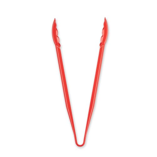 Carlisle FoodService Products 470905 Carly Salad Tong, 9" Utility Tong, Red, 1 Pack - color: Red, size: 9" Utility Tong, style: 1 Pack
