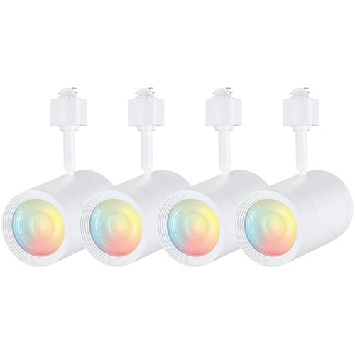 LEONLITE 4-Pack Retail Pro Series 17.5W H Track Lighting Heads, 5CCT, White - color: White-5ССТ(2700K/3000K/3500K/4000K/5000K)